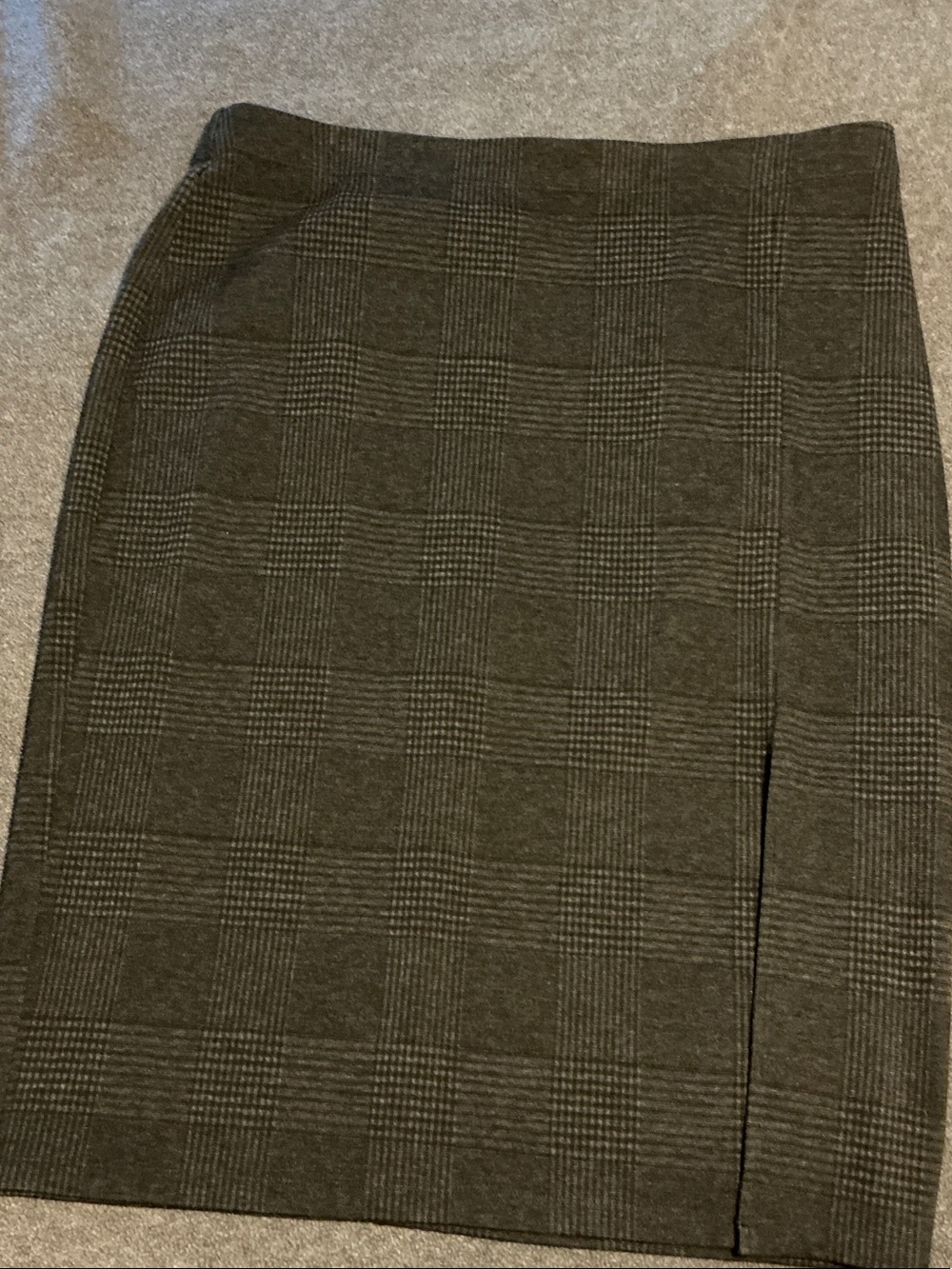 Nine West Gray Plaid Pencil Skirt